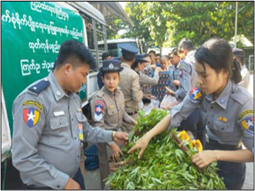 ပြည်ထဲရေးဝန်ကြီးဌာန၊ ဘက်စုံစိုက်ပျိုးမွေးမြူရေးစခန်းမှ ထွက်ရှိသော ငါး၊ ကြက်ဥ၊ ကြက်သား၊ ဝက်သား၊ နွားနို့နှင့် ဟင်းသီးဟင်းရွက်များအား နေပြည်တော်ရှိ ရုံး/ဌာနများသို့ သက်သာသောဈေးနှုန်းဖြင့်ရောင်းချပေး