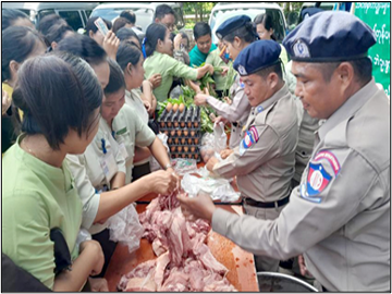 ပြည်ထဲရေးဝန်ကြီးဌာန၊ ဘက်စုံစိုက်ပျိုးမွေးမြူရေးစခန်းမှ ထွက်ရှိသော ငါး၊ ကြက်ဥ၊ ဝက်သား၊ နွားနို့နှင့် ဟင်းသီးဟင်းရွက်များအား နေပြည်တော်ရှိ ရုံး/ဌာနများသို့ သက်သာသောဈေးနှုန်းဖြင့် ရောင်းချပေး