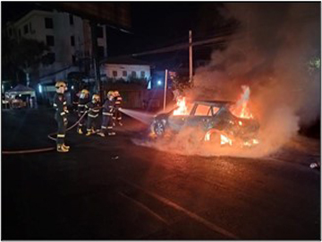 ရန်ကုန်တိုင်းဒေသကြီး၊ သာကေတမြို့နယ်၊ ၁/အနော်မာရပ်ကွက်၊ မင်းနန္ဒာလမ်းတွင် မော်တော်ယာဉ် မီးလောင်မှု 