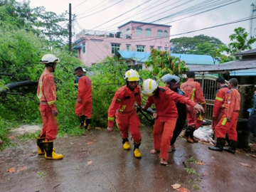 ရန်ကုန်တိုင်းဒေသကြီး၊ ဒဂုံမြို့သစ်(တောင်ပိုင်း)မြို့နယ်၊ ၂၀ ရပ်ကွက်၊ လှိုင်သီတာ ၅ လမ်းတွင် သစ်ပင်လဲကျမှု