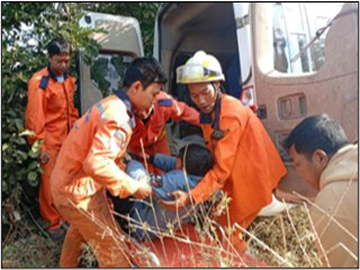 မကွေးတိုင်းဒေသကြီး၊ ချောက်မြို့နယ်၊ ဂွေးပင်ကျေးရွာအနီး မိုင်တိုင်အမှတ် ၃၇၁/၂ နှင့် ၃၇၁/၃ ကြား ယာဉ်တိုက်မှု 