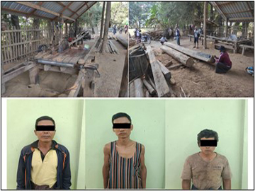 ပဲခူးတိုင်းဒေသကြီး၊ ကြို့ပင်ကောက်မြို့နယ်၌ တရားမဝင်သစ်စက်လုပ်ကိုင်သူ အမျိုးသား သုံးဦးအား ဖမ်းဆီးအရေးယူ