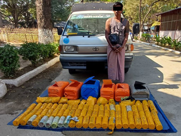 မန္တလေးတိုင်းဒေသကြီး၊ အမရပူရမြို့နယ်၌ တရားမဝင်သယ်ဆောင်လာသော ကျောက်စိမ်း အကြမ်းထည်တုံးများနှင့် ကျောက်စိမ်းလက်ကောက်များ ဖမ်းဆီးရမိ