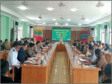 ရှမ်းပြည်နယ်၊ မူဆယ်ခရိုင်၊ ခရိုင်/ မြို့နယ်စုပေါင်းရုံးအစည်းအဝေးခန်းမ၌ လုပ်ငန်းညှိနှိုင်းအစည်းအဝေး ကျင်းပ