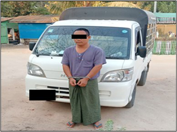 နေပြည်တော်ကောင်စီနယ်မြေ၊ ပျဉ်းမနားမြို့နယ်၌ လိုင်စင်မဲ့မော်တော်ယာဉ် တစ်စီး ဖမ်းဆီးရမိ