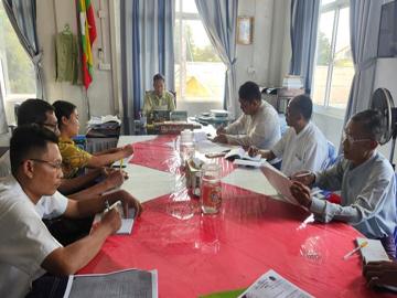 မွန်ပြည်နယ်၊ မော်လမြိုင်ခရိုင်၊ မုဒုံမြို့နယ်အထွေထွေအုပ်ချုပ်ရေးဦးစီးဌာနရုံး၌ လုပ်ငန်းညှိနှိုင်းအစည်းအဝေး ကျင်းပ