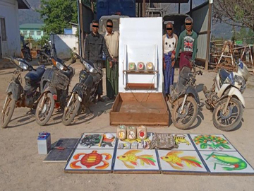 ပင်းတယမြို့နယ်၌ ခြောက်ကောင်ဂျင်လောင်းကစားပြုလုပ်သူ အမျိုးသား လေးဦးအား ဖမ်းဆီးအရေးယူ