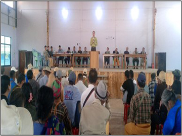 ရှမ်းပြည်နယ်၊ နမ့်စန်ခရိုင်၊ ကွန်ဟိန်းမြို့နယ်၊ ကာလိမြို့၊ အမှတ်(၁)ရပ်ကွက်၊ နမ့်ခုံးပရဟိတခန်းမ၌ ပြည်သူ့စစ်မှုထမ်းဆိုင်ရာ ဥပဒေ၊ နည်းဥပဒေများ အသိပညာပေးဟောပြောပွဲကျင်းပ