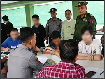 မြန်မာနိုင်ငံအတွင်းသို့ တရားမဝင် ဝင်ရောက်လာသည့် ပြည်ပနိုင်ငံသား ၁၀၉ ဦး ထပ်မံစစ်ဆေး ဖော်ထုတ်ထိန်းသိမ်းခဲ့