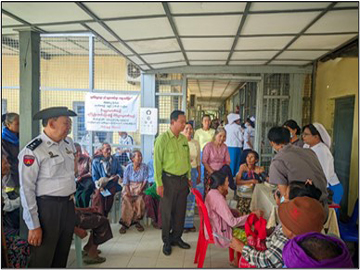 မကွေးတိုင်းဒေသကြီး၊ မင်းဘူးခရိုင်၊ မင်းဘူးမြို့၊ အထွေထွေရောဂါကုဆေးရုံကြီး၌ စက္ခုဒါနထာဝရ အလင်းရအောင် ကုသိုလ်ဖြစ်ကနဦးစစ်ဆေးပေးနေမှု အခြေအနေအား ကြည့်ရှုစစ်ဆေး