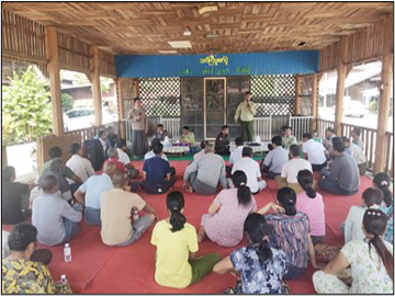 ရှမ်းပြည်နယ်၊ မိုင်းတုံခရိုင်၊ မိုင်းတုံမြို့နယ်၊ မြို့မရပ်ကွက်၊ မြို့လယ်ဓမ္မာရုံ၌ ပြည်သူ့စစ်မှုထမ်းဆိုင်ရာ ဥပဒေ၊ နည်းဥပဒေများ အသိပညာပေးဟောပြောပွဲကျင်းပ