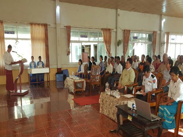 မွန်ပြည်နယ်၊ မော်လမြိုင်ခရိုင်၊ ချောင်းဆုံမြို့နယ်၊ ကွမ်ရိုက်ကျေးရွာအုပ်စု၊ ကျိုက်တမော့လဲ့စေတီ ဓမ္မာရုံ၌ တိုင်းရင်းသားရေးရာ အသိပညာပေးခြင်းနှင့် ရပ်ရွာအခြေပြုအသက်မွေးဝမ်းကျောင်းပညာ လိုအပ်ချက်တို့ကို ဆန်းစစ်စီမံခြင်းအခမ်းအနားကျင်းပ