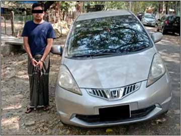 မွန်ပြည်နယ်၊ သထုံမြို့နယ်၌ လိုင်စင်မဲ့မော်တော်ယာဉ် တစ်စီး ဖမ်းဆီးရမိ