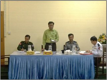 မွန်ပြည်နယ်၊ ကျိုက်ထိုခရိုင်၊ ကျိုက်ထိုမြို့နယ်အထွေထွေအုပ်ချုပ်ရေးဦးစီးဌာနရုံး အစည်းအဝေးခန်းမ၌ လူဦးရေစာရင်းမှန်ကန်စေရေး မြေပြင်ကွင်းဆင်းတိုက်ဆိုင်စစ်ဆေးခြင်းနှင့် မြေပြင်လူဦးရေ စိစစ်အတည်ပြုနိုင်ရေးအတွက် လုပ်ငန်းစဉ်များရှင်းလင်းခြင်း အခမ်းအနားကျင်းပ