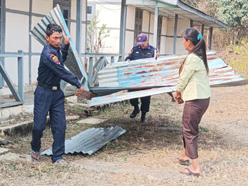 ချင်းပြည်နယ်၊ ဖလမ်းခရိုင်၊ ကျီခါးမြို့တွင် လေပြင်းတိုက်ခတ်မှု 