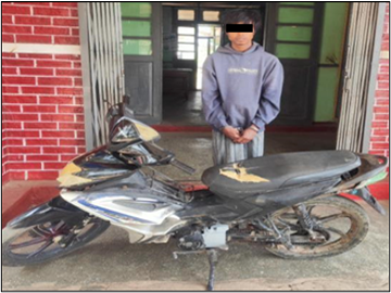မန္တလေးတိုင်းဒေသကြီး၊ ပြင်ဦးလွင်မြို့၌ ဆိုင်ကယ်ခိုးယူသူ မသင်္ကာဖွယ်အမျိုးသား တစ်ဦးအား ဖမ်းဆီးအရေးယူ