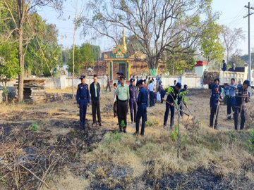 မန္တလေးတိုင်းဒေသကြီး၊ ရမည်းသင်းခရိုင်၊ ရမည်းသင်းမြို့၊ အောင်မင်္ဂလာရပ်ကွက်၊ ဇေယျာအောင်မြင်ဘုန်းတော်ကြီးကျောင်းဝင်းအတွင်း၌ စုပေါင်းသန့်ရှင်းရေး ဆောင်ရွက်နေမှုအခြေအနေအား ကြည့်ရှုစစ်ဆေး 