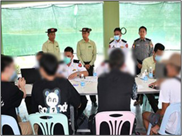 မြန်မာနိုင်ငံအတွင်းသို့ တရားမဝင် ဝင်ရောက်လာသည့် ပြည်ပနိုင်ငံသား ၂၅၃ ဦး ထပ်မံစစ်ဆေး ဖော်ထုတ်ထိန်းသိမ်းခဲ့