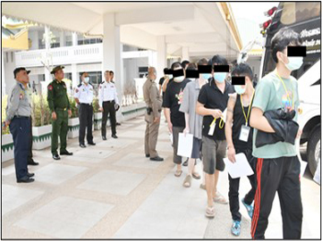 မြန်မာနိုင်ငံအတွင်းသို့ တရားမဝင် ဝင်ရောက်လာသည့် ပြည်ပနိုင်ငံသား ၃၀၄ ဦး လွှဲပြောင်းပေးအပ်ခဲ့ပြီး ၁၁၀ ဦးကို ထပ်မံစစ်ဆေး ဖော်ထုတ်ထိန်းသိမ်းနိုင်ခဲ့
