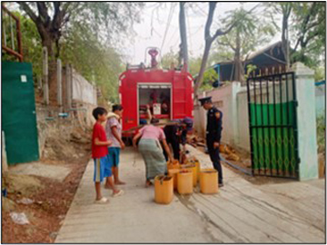 မကွေးတိုင်းဒေသကြီးအတွင်း သောက်သုံးရေလိုအပ်လျက်ရှိသော ရေနံချောင်းမြို့နယ်နှင့် စေတုတ္တရာမြို့နယ်များသို့ သောက်သုံးရေ သွားရောက်လှူဒါန်းမှု