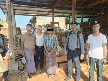 နေပြည်တော်ကောင်စီနယ်မြေ၊ လယ်ဝေးမြို့နယ်၌ တရားမဝင်သစ်ခွဲစက်လုပ်ကိုင်သူ အမျိုးသား တစ်ဦးအား ဖမ်းဆီးအရေးယူ