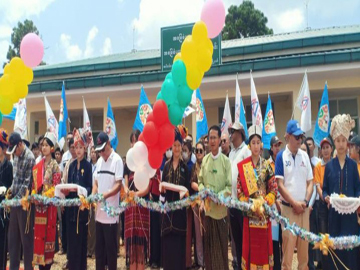 ရှမ်းပြည်နယ်၊ လွိုင်လင်ခရိုင်၊ လွိုင်လင်မြို့နယ်၊ ခေါင်းနွဲ့ကျေးရွာအုပ်စု၊ အိမ်ခစ်ကျေးရွာ၊ အခြေခံပညာ မူလတန်းကျောင်းဆောင်သစ်ဖွင့်ပွဲအခမ်းအနား ကျင်းပ