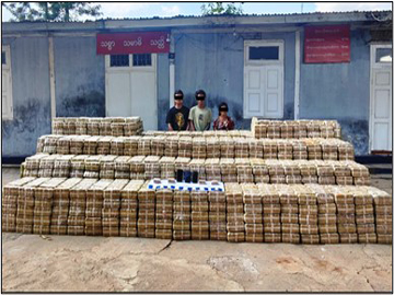 တောင်ကြီးမြို့နယ်၊ အေးသာယာတွင် ငွေကျပ် ၁၇ ဒသမ ၅ ဘီလီယံတန်ဖိုးရှိ စိတ်ကြွရူးသွပ်ဆေးပြား သိန်း ၃၅၀ ဖမ်းဆီးရမိ