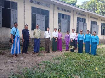 ရန်ကုန်တိုင်းဒေသကြီး၊ အင်းစိန်ခရိုင်၊ လှိုင်သာယာ(အနောက်ပိုင်း)မြို့နယ်၊ အမှတ်(၉)ရပ်ကွက်၊ မင်းဘူးလမ်းရှိ အခြေခံပညာအထက်တန်းကျောင်း(ခွဲ) အတွင်း/အပြင်၌ စုပေါင်းသန့်ရှင်းရေး ဆောင်ရွက်မှု