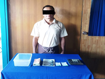 စစ်ကိုင်းတိုင်းဒေသကြီး၊ ကလေးမြို့နယ်၌ သုံးလုံးထီလောင်းကစားပြုလုပ်သူ အမျိုးသား တစ်ဦးအား ဖမ်းဆီးအရေးယူ
