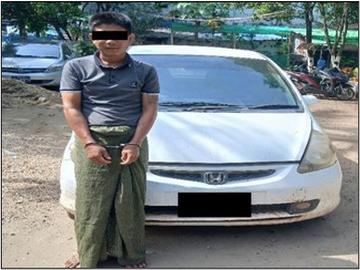 ရန်ကုန်တိုင်းဒေသကြီး၊ လှည်းကူးမြို့နယ်၌ လိုင်စင်မဲ့မော်တော်ယာဉ် တစ်စီး ဖမ်းဆီးရမိ
