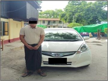 စစ်ကိုင်းတိုင်းဒေသကြီး၊ စစ်ကိုင်းမြို့၌ လိုင်စင်မဲ့မော်တော်ယာဉ် တစ်စီး ဖမ်းဆီးရမိ