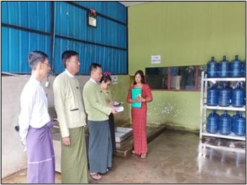မွန်ပြည်နယ်၊ ကျိုက်ထိုမြို့နယ်အတွင်းရှိ သောက်ရေသန့်စက်ရုံများအား သောက်ရေသန့်များ ထုတ်လုပ်ရာ၌ သတ်မှတ်အရည်အသွေးပြည့်မီမှု ရှိ/ မရှိ ကွင်းဆင်းစစ်ဆေး 