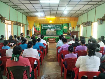 ရှမ်းပြည်နယ်(တောင်ပိုင်း)၊ နမ့်စန်ခရိုင်၊ မိုးနဲမြို့နယ်၊ ဥယျာဉ်ရပ်ကွက်၊ အခြေခံပညာအထက်တန်းကျောင်း (မိုးနဲ)၌ ၂၀၂၅-၂၀၂၆ ပညာသင်နှစ်၊ ကျောင်းအပ်နှံရေးနေ့အခမ်းအနား ကျင်းပ