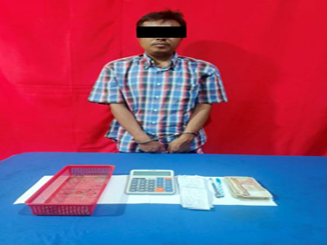 ရန်ကုန်တိုင်းဒေသကြီး၊ အင်းစိန်မြို့နယ်၌ တရားမဝင်နှစ်လုံးထီ လောင်းကစားပြုလုပ်သူ အမျိုးသား တစ်ဦးအား ဖမ်းဆီးအရေးယူ