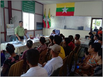 ရန်ကုန်တိုင်းဒေသကြီး၊ ဗိုလ်တထောင်ခရိုင်၊ ဒေါပုံမြို့နယ်၊ ဇေယျာသီရိရပ်ကွက်အုပ်ချုပ်ရေးမှူးရုံး၌ ပန်းခင်းစီမံချက်အဆင့် ၃ ဖြင့် နိုင်ငံသားစိစစ်ရေးကတ်ပြား ပြုလုပ်ပေးနေမှုအခြေအနေအား ကွင်းဆင်းစစ်ဆေး