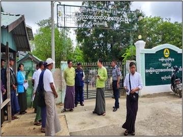 မန္တလေးတိုင်းဒေသကြီး၊ ရမည်းသင်းမြို့၊ အမှတ်(၅)အခြေခံပညာအထက်တန်းကျောင်း(မြို့မ)၌ ကျောင်းသား/ကျောင်းသူများ Grade-12 စာမေးပွဲဖြေဆိုနေမှု အခြေအနေအား ကြည့်ရှုစစ်ဆေး 