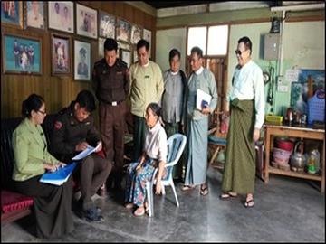 မန္တလေးတိုင်းဒေသကြီး၊ မဟာအောင်မြေခရိုင်၊ ပြည်ကြီးတံခွန်မြို့နယ်၊ (ဈ)ရပ်ကွက်အတွင်း လူဝင်မှုကြီးကြပ်ရေးနှင့်ပြည်သူ့အင်အားဦးစီးဌာနနှင့် ရွေးကောက်ပွဲကော်မရှင်တို့မှ အသက်(၁၈)နှစ်အထက် လူဦးရေစာရင်းကောက်ယူနေမှု အခြေအနေများအား ကြည့်ရှုစစ်ဆေး 