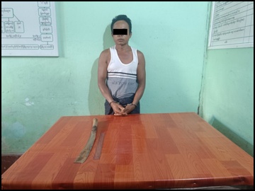 ပဲခူးတိုင်းဒေသကြီး၊ ဒိုက်ဦးမြို့နယ်၌ ဓားကိုင်ဆောင်ရမ်းကားသူ အမျိုးသား တစ်ဦးအား ဖမ်းဆီး အရေးယူ