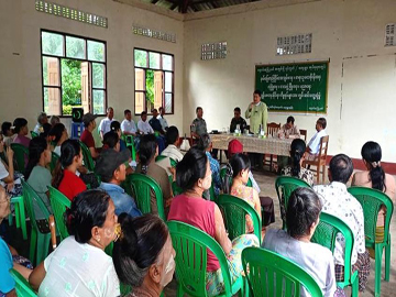 မွန်ပြည်နယ်၊ မော်လမြိုင်ခရိုင်၊ ချောင်းဆုံမြို့နယ်၊ မုဒူးကျေးရွာခန်းမ၌ နယ်မြေတည်ငြိမ်ရေး၊ တရားဥပဒေစိုးမိုးရေး၊ လုံခြုံရေး၊ ဒေသဖွံ့ဖြိုးရေး၊ ပညာရေးနှင့် ကျန်းမာရေးဆိုင်ရာကိစ္စရပ်များအား ကွင်းဆင်းတွေ့ဆုံခြင်း အခမ်းအနား ကျင်းပ 