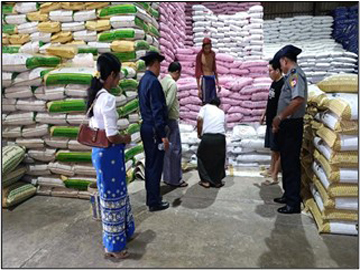 ရန်ကုန်တိုင်းဒေသကြီး၊ အင်းစိန်ခရိုင်၊ လှိုင်သာယာ(အနောက်ပိုင်း)မြို့နယ်၊ အတွင်းပဒံကျေးရွာရှိ ဓာတ်မြေဩဇာအရောင်းဆိုင်များအား ပူးပေါင်းအဖွဲ့များဖြင့် မြေပြင်ကွင်းဆင်းစစ်ဆေး