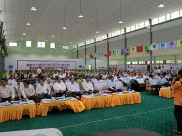 ရန်ကုန်တိုင်းဒေသကြီး၊ သင်္ဃန်းကျွန်းခရိုင်၊ တာမွေမြို့နယ်၊ ကျိုက္ကဆံကွင်းရှိ အားကစားနှင့်ကာယသိပ္ပံ (ရန်ကုန်)၌ ပြုလုပ်သည့် ၂၀၂၅-၂၀၂၆ ပညာသင်နှစ်၊ အားကစားနှင့်ပညာရေးပေါင်းစပ်လေ့ကျင့်ရေး သင်တန်းဖွင့်ပွဲအခမ်းအနား ကျင်းပ