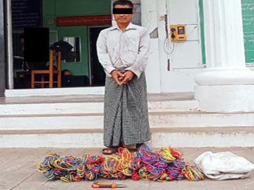 နေပြည်တော်ကောင်စီနယ်မြေ၊ ဇမ္ဗူသီရိမြို့နယ်၊ ငလျင်ဒဏ်ကြောင့် ပြိုကျပျက်သွားပြီး လူနေထိုင်ခြင်း မရှိသည့် အိမ်ရာများ၌ လျှပ်စစ်မီးကြိုးများ ခိုးယူသူ အမျိုးသား တစ်ဦးအား ဖမ်းဆီးအရေးယူ 