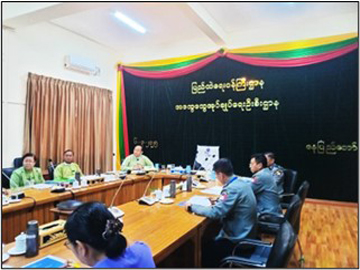 နေပြည်တော်ကောင်စီနယ်မြေ၊ အထွေထွေအုပ်ချုပ်ရေးဦးစီးဌာန(ရုံးချုပ်) အစည်းအဝေးခန်းမတွင် မြန်မာ-အိန္ဒိယနှစ်နိုင်ငံအကြား မြန်ဆန်စွာအကျိုးဖြစ်ထွန်းစေမည့်စီမံကိန်း (Quick Impact Project -QIP) တတိယအကြိမ် ညှိနှိုင်းအစည်းအဝေးကျင်းပ