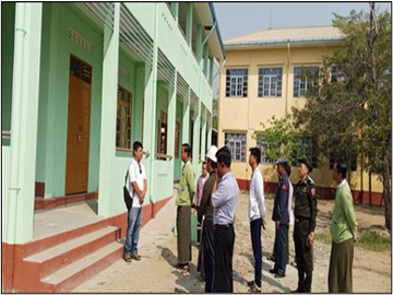 မကွေးတိုင်းဒေသကြီး၊ မင်းဘူးခရိုင်၊ မင်းဘူးမြို့၊ အမှတ်(၂)ရပ်ကွက်၊ အခြေခံပညာအထက်တန်း ကျောင်းခွဲ(မြို့မ)၌ RC နှစ်ထပ် ကျောင်းဆောင်သစ်တည်ဆောက်နေမှုအခြေအနေအား ကွင်းဆင်း စစ်ဆေး