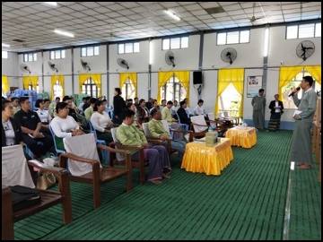 ရန်ကုန်တိုင်းဒေသကြီး၊ သင်္ဃန်းကျွန်းခရိုင်၊ သင်္ဃန်းကျွန်းမြို့နယ်၊ ပညာရေးဒီဂရီကောလိပ်၊ ပညာ နေခြည်ခန်းမ၌ မြန်မာအီလက်ထရောနစ်မဲပေးစက် (MEVM) ကိုင်တွယ်အသုံးပြုခြင်း ဆိုင်ရာ သင်တန်းသို့ ကြည့်ရှုစစ်ဆေး